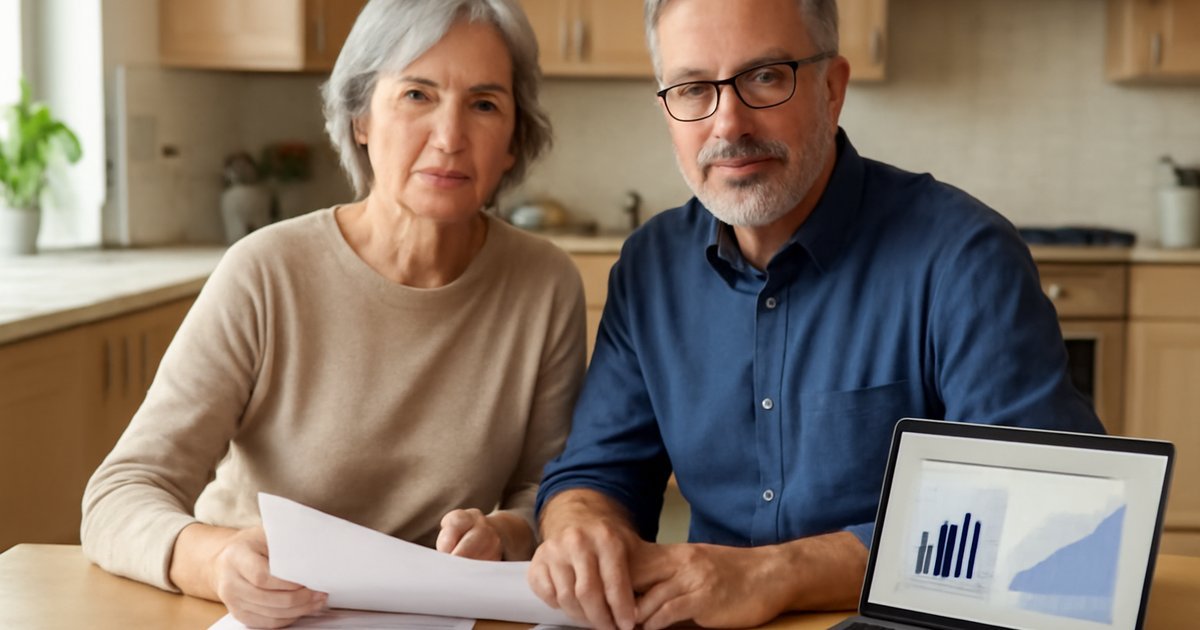 American couple reviewing Social Security optimization strategy at home